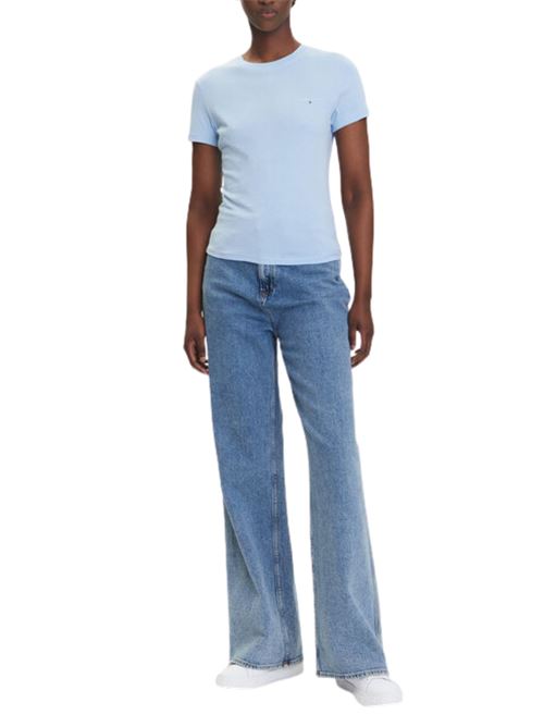 T-shirt celeste in cotone Tommy Jeans | DW0DW21164C1T